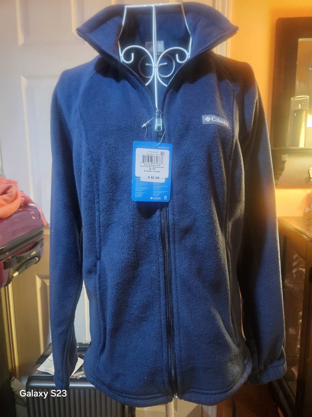 Columbia Navy Blue Full-Zip Fleece Jacket Women